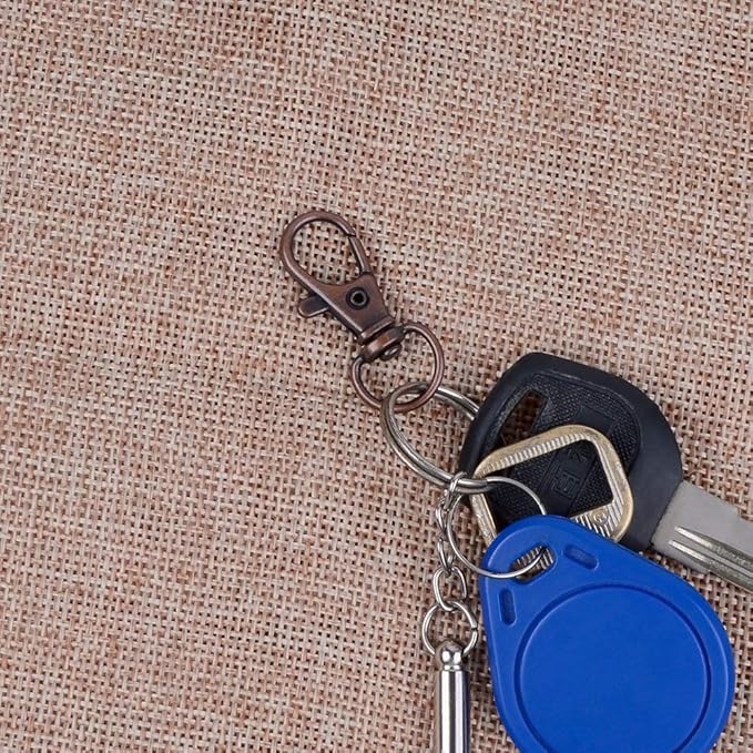 100PCS Keychain Hooks with Key Rings Metal Swivel Lobster Claw Clasps, for Keychain Clip Lanyard, Jewelry Making, Crafts