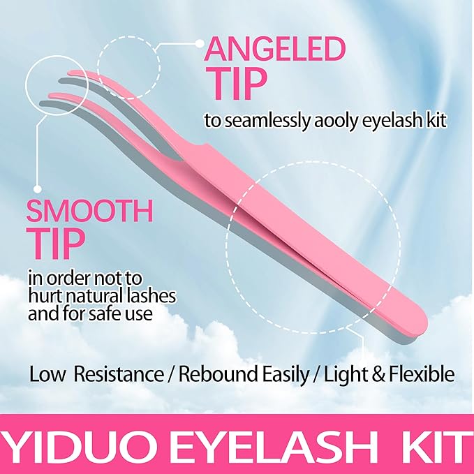 YIDUO Volume Lashes Cluster Kit 60D+80D+100D Clusters Lash Eyelashes Kit 696Pcs Bulk Packs, D Curl Wispy 10-18mm DIY Individual Eyelash Extensions Wholesale Combo Pack with Glue|Tweezers|Removers