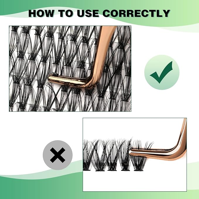 Lash Clusters 300pcs Eyelash Clusters 30D 0.07D Curl 12mm DIY Eyelash Extension KEYYOU Large Tray Volume Soft&Natural Individual Lashes(30D-0.07D,12）