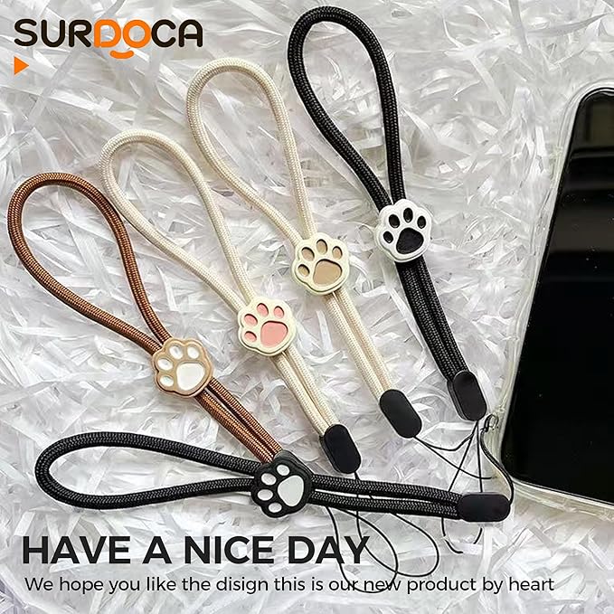 SURDOCA Adjustable Phone Lanyard, Camera Wrist Strap, Nylon Wrist Lanyard, Phone Wristlet, Anti Theft Phone Strap, Lanyard for Earphone, USB Flash Drive, ID Name Tag Badge