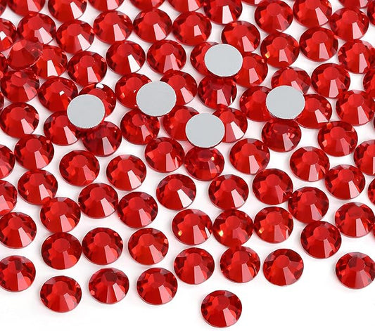 Jollin Glue Fix Crystal Flatback Rhinestones Glass Diamantes Gems for Nail Art Crafts Decorations Clothes Shoes(ss5 2880pcs, Siam)