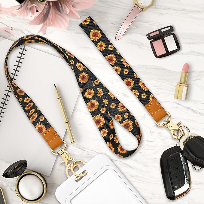 Cool Leopard Wristlet Keychain, Wrist Lanyard Key Chain For Women Men Car Keys Id Holder Card Phone Wallet Camera