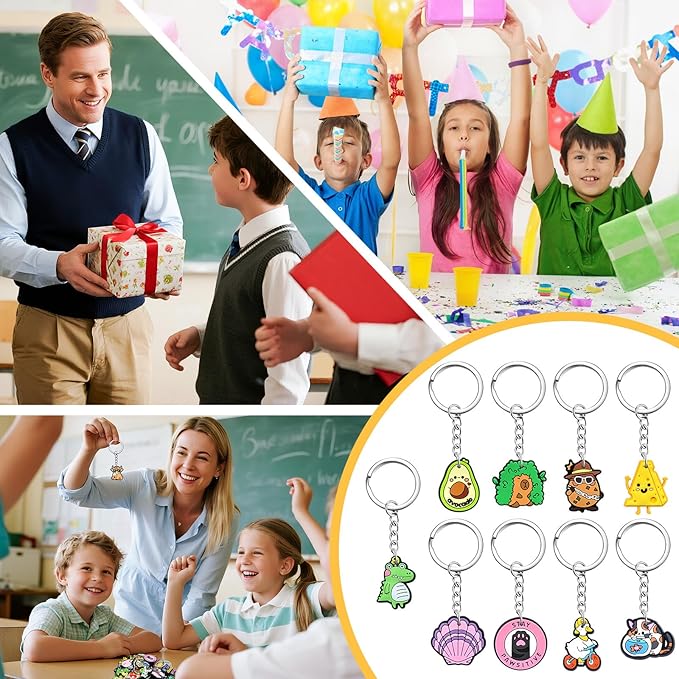 30-200P Cute Keychains for Backpacks Bulk Keychain Charms Decor Bag Accessories Keyring Random Different Key Chains