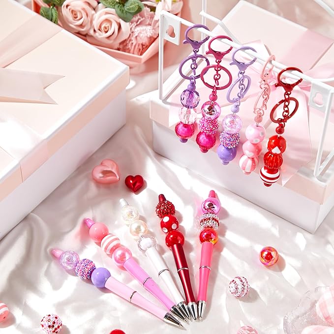 100 Pcs 20mm Rhinestone Bubblegum Beads for Pens Mixed Crystal Resin Chunky Beads for DIY Craft Keychain Necklace Bracelet Jewelry Making(Sweet Color)