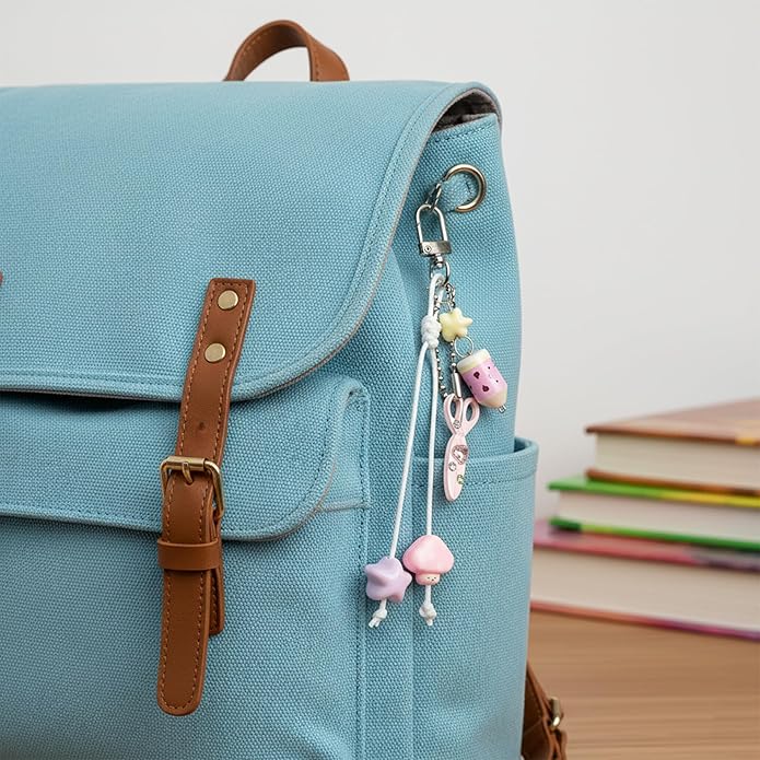 3 Pcs Aesthetic Y2K Keychain Accessories Bunny Dog Cat Keychain Pendant Star bow baseball pendant Bag Charms Backpack Handbag Charms Christmas Gifts