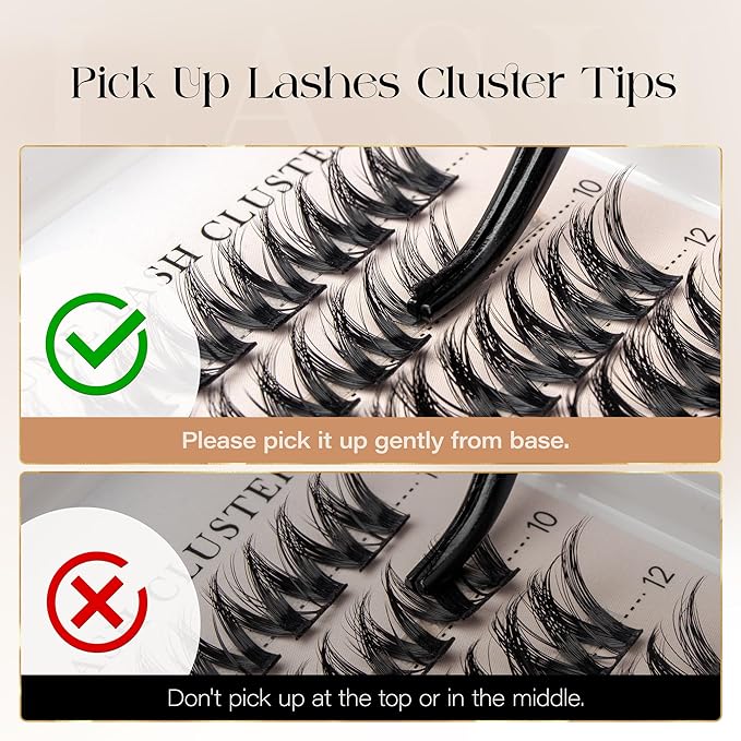 BEFER Lash Clusters, 120 Pcs D Curl Eyelash Clusters Volume Individual Lashes Extensions 10-16MM Fluffy Cluster Eyelash Wispy Cluster Lashes DIY At Home(Seraphic,FD43)