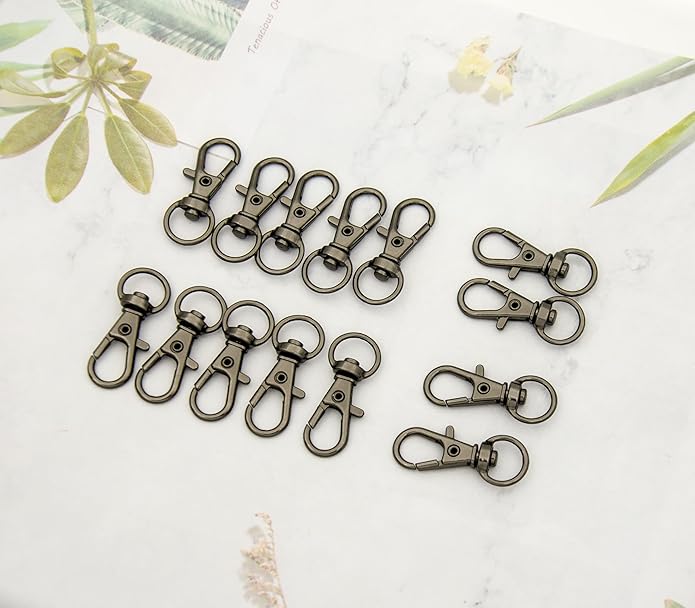 Swivel Snap Hooks Premium Metal Lobster Claw Trigger Clasps for Lanyard Keychain Rings Bag Purse Tag Jewelry Making DIY Crafts