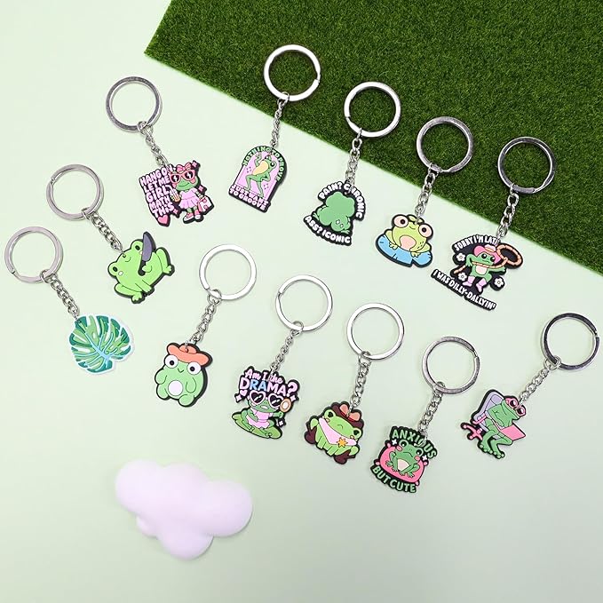 Keychains Bulk DIY Cute Keychain Charms Backpack Charms for Girls Backpack Keychains PVC Key Ring Party gifts