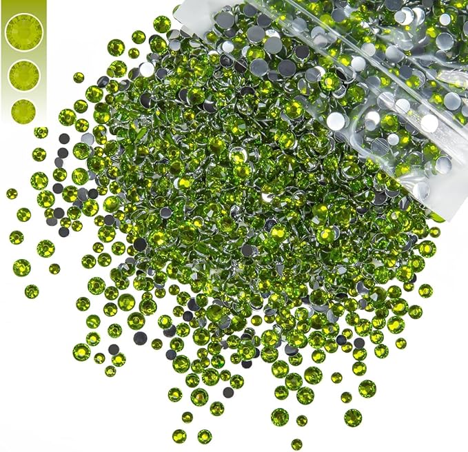 3mm 4mm 5mm Mix Bag Resin Rhinestones for Crafting Flatback Jelly Stones Bulk Diamonds Crystals Gems Charms for Nails Face Eyes Makeup Mugs Tumblers Bottles DIY Crafts Clothes Shoes