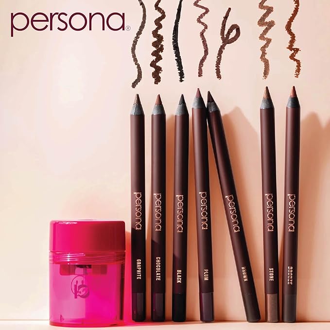 PERSONA 24HR Waterproof Eyeliner | Creamy, Smudgeable Pencil for Lash Line & Waterline | All-Day to All-Night Wear | Vegan, Cruelty-Free, Paraben-Free | Made in USA, Brown