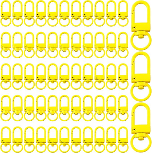 KJML DIY Keychain clip 60pcs Swivel Snap Lobster Claw Keychain Clasps Lanyard Hardware Key Chain Hooks for Bag Charm