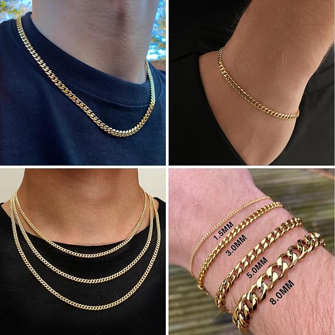 33FT Gold Cuban Chain Roll 3MM 18K Gold Plated Diamond-Cut Curb Link Chains Spool Bulk for DIY Crafts Jewelry Making