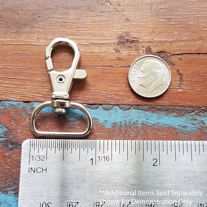 Bulk 1000 Pack - Premium Metal Lobster Claw Clasps - Wide 3/4 Inch D Ring - 360° Swivel Trigger Snap Hooks - Great for Face Mask Lanyards, Keychain Clasps - Swivel Hooks for Purses by Specialist ID
