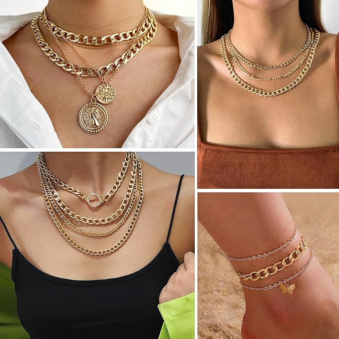 [16.5 FT] 18K Gold Plated Curb Chain for Jewelry Making, 6mm Wide 304 Stainless Steel Cuban Link Chain Roll Bulk for DIY Jewelry Making Craft