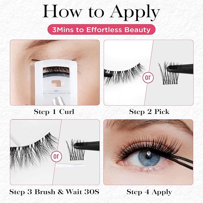 BEPHOLAN Sensitive Eyelash Glue, Super Strong Hold for False Eyelashes, Lash Glue, Eyelash Adhesive, Latex Free, Suitable for Sensitive Eyes, Waterproof, White 0.176 oz