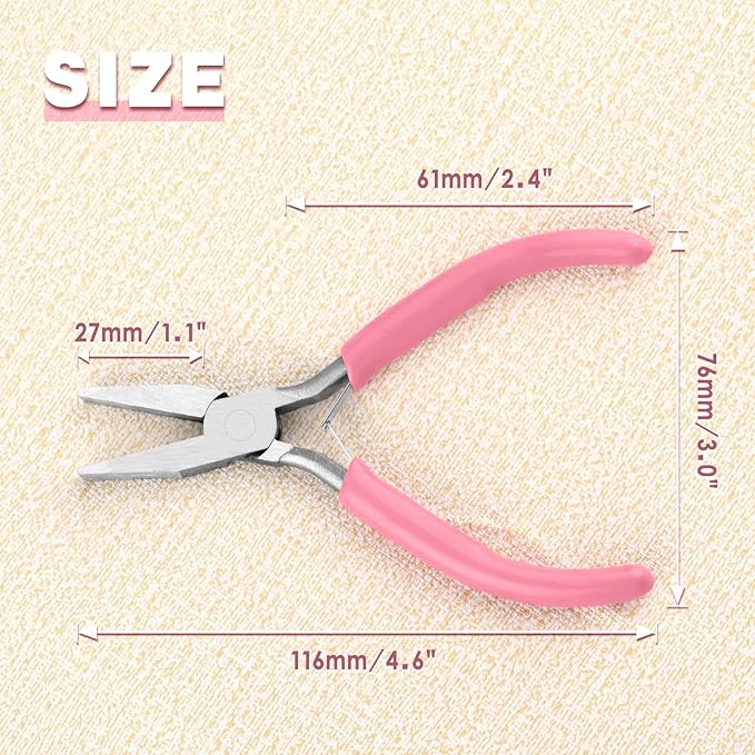 5-Inch Mini Jewelry Pliers - Duckbill with Spring, Smooth Jaws for Jewelry Making, Wire Bending & DIY Hand Tools