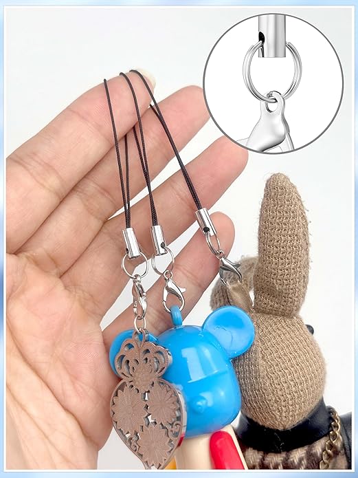 Phone Charms Strap with Lobster Clasp,Lanyard Strap Cell Phone Charm for Keychain Clasps, USB Drive DIY Jewelry Mobile Accessories Charms