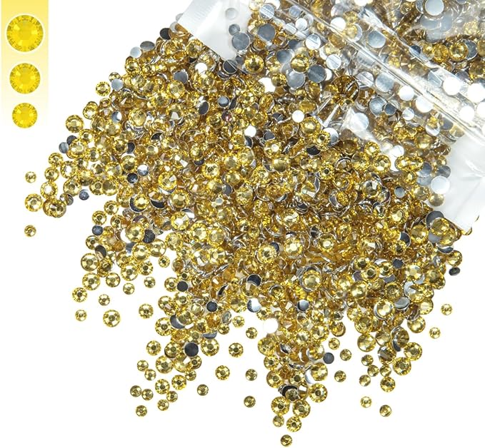 3mm 4mm 5mm Mix Bag Resin Rhinestones for Crafting Flatback Jelly Stones Bulk Diamonds Crystals Gems Charms for Nails Face Eyes Makeup Mugs Tumblers Bottles DIY Crafts Clothes Shoes