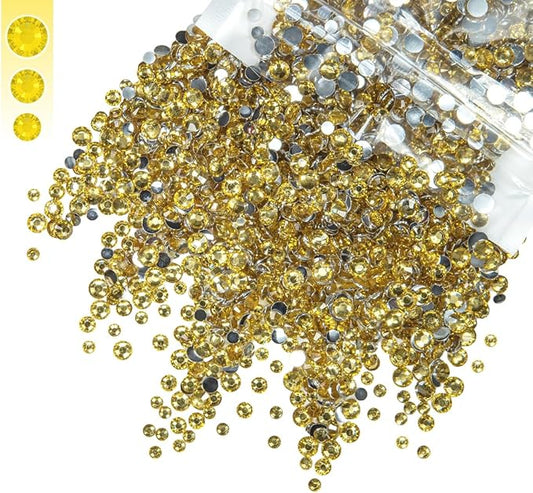 3mm 4mm 5mm Mix Bag Resin Rhinestones for Crafting Flatback Jelly Stones Bulk Diamonds Crystals Gems Charms for Nails Face Eyes Makeup Mugs Tumblers Bottles DIY Crafts Clothes Shoes