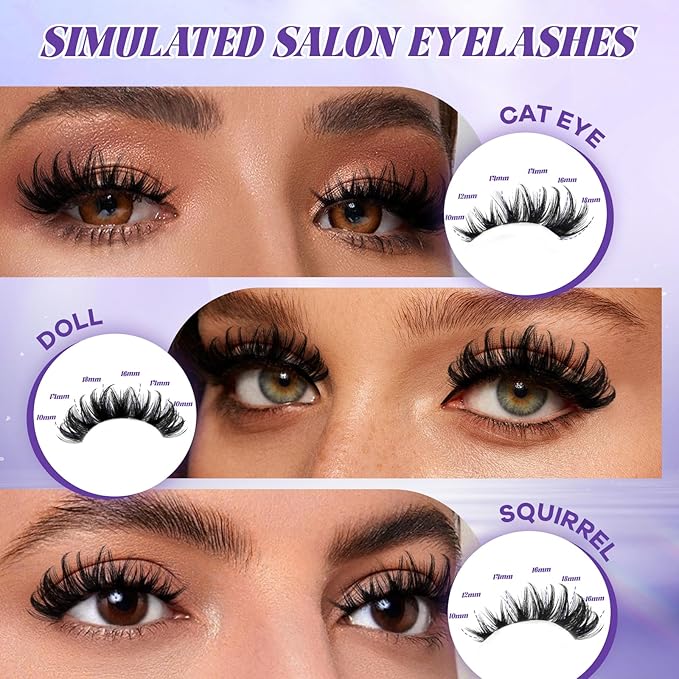 B&Q Manga Lash Clusters Kit SalonSpike 04 10-18mm Mixed Fluffy Eyelash Clusters 156pcs Easily Achieve Salon-quality Lash Extension Results Perfect for Beginners to DIY at Home.(KIT-SalonSpike 04)