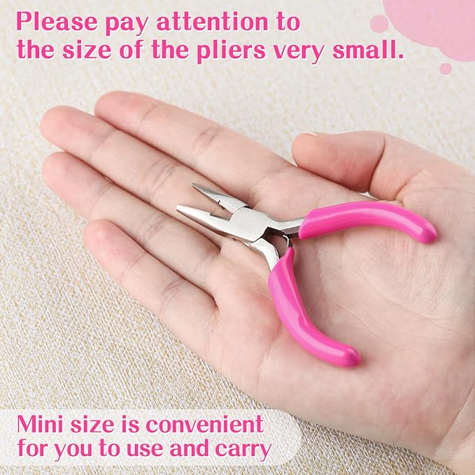 SPEEDWOX 3 Inch Chain Nose Pliers for Jewelry Making - Miniature, Pocket, Needle-Nose, Jewelry Making, Micro Pliers