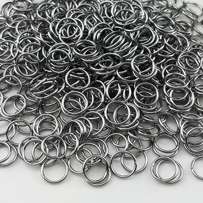 500pcs 9mm Stainless Steel Jump Rings Connector Rings for DIY Craft Jewelry Making Necklaces Bracelet Earrings Keychains