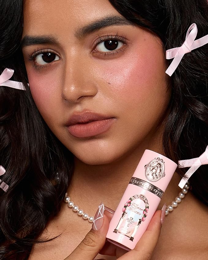 Flower Knows Strawberry Cupid All Day Glow Liquid Blush,Sweat & Water-Resistant Dewy Blush for Cheeks,Blendableand Hydrating Warm Dusty Rose Face Makeup for Women & Girls,0.25 Fl Oz(02 Coastal Rose)