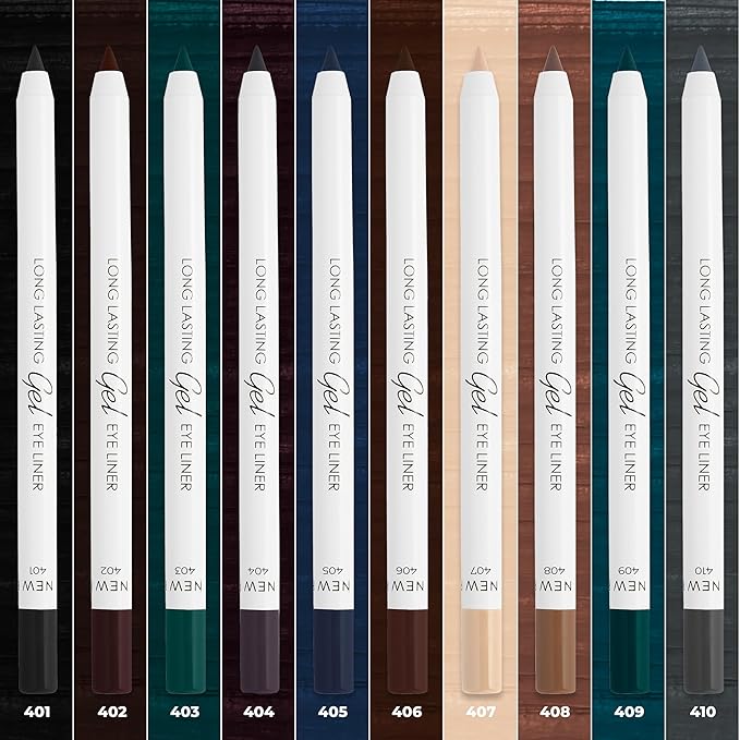 Lamel Black Eyeliner, Ultra Long Lasting Gel Eyeliner Pencil, Waterproof Eye Liner, Smudge Proof, Creamy Eye Pencil, Sweat Proof Makeup, Highly-Pigmented (401 Shade)