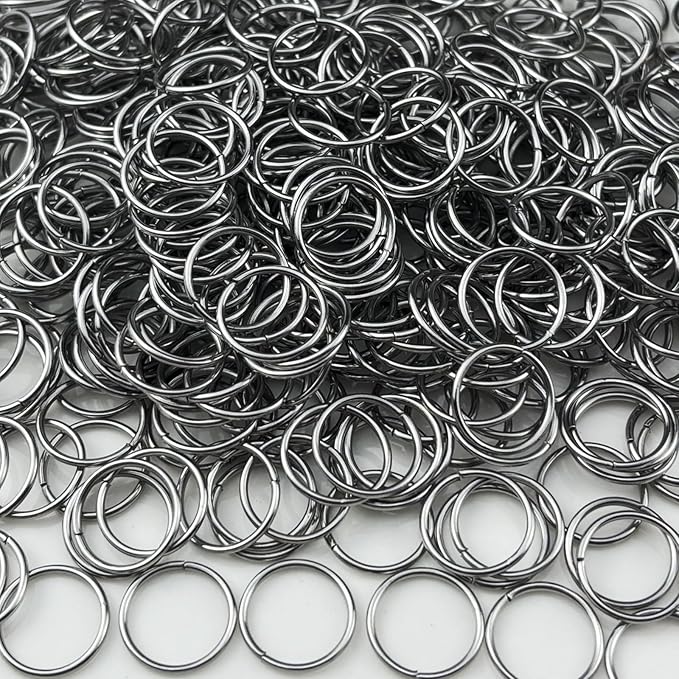 500pcs 12mm Stainless Steel Jump Rings Connector Rings for DIY Craft Jewelry Making Necklaces Bracelet Earrings Keychains
