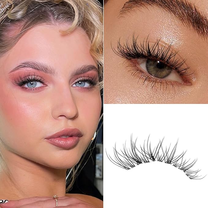 LA MAESII 120Pcs Clear Band Lash Clusters 10-14mm Natural Look Cluster Eyelashes C Curl Resuable Invisible Band Individual Cluster Lashes(22)