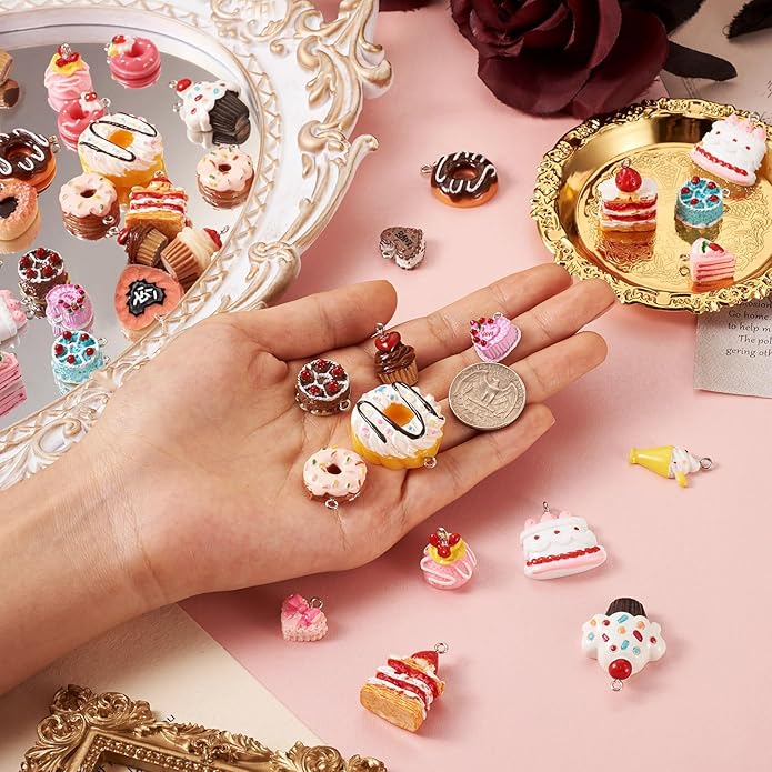 Craftdady Resin Plastic Miniature Food Snack Pendants Charms Ice Drink Juice Pendants Cute Bottle Fruit Keychain Charms Hang Ornament for DIY Craft Earring Bracelet Necklace Jewelry Making