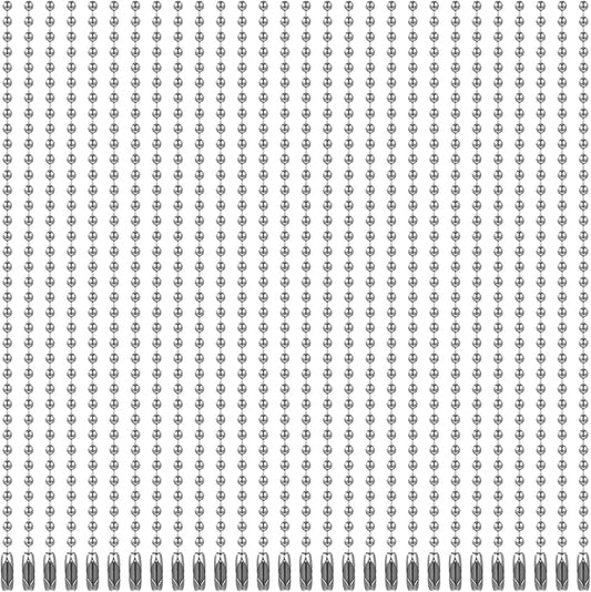 100 Pcs Ball Beads Chain 4 Inch Bulk Metal Chain Keychain Rings Silver Dog Tag Metal Chains with Connector Keychain Extension Chains for Tag Jewelry Making Hanging Decoration