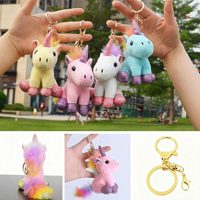 Cute Plush Keychain, Car Pendant, Bag Purse Backpack Charm Accessory, Gift for Girls Women