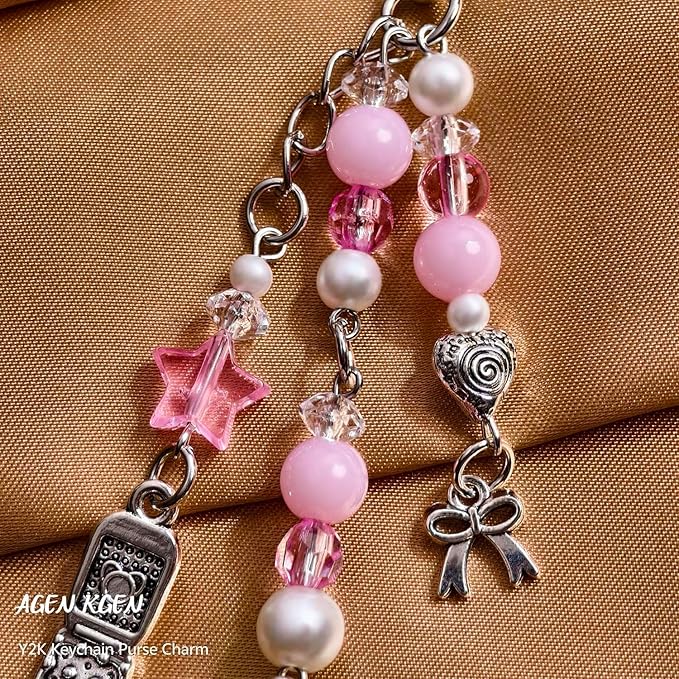 Novelty keychains Aesthetic Y2K Keychain Charms Stylish Keychains Accessories for Women Bag Purse Gifts