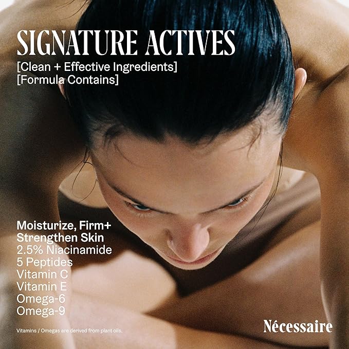 Nécessaire The Body Lotion Olibanum - Multi-Peptide - Firming Body Lotion for Women + Men. 2.5% Niacinamide. Non-Comedogenic Moisturizer. Dermatologist-Tested, Vegan. – 450ml/15.2 fl oz