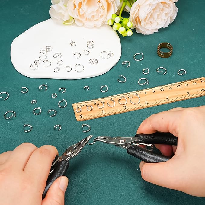 1000Pcs 10mm Stainless Steel Open Jump Rings 16 Gauge Metal O Rings Single Loop Connectors for Jewelry Necklaces Bracelet Earrings Keychains Chainmail DIY Making