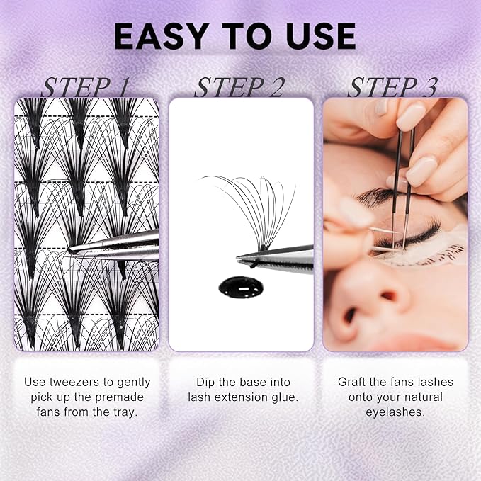 FADLASH Premade Lash Fans Multi Length Hybrid Volume Premade Easy Fans 0.07 Thickness D Curl 10D Multi Length 10-12-14mm Camellia Natural Eyelash Extensions (10D-0.07-D, Camellia 10-12-14mm)