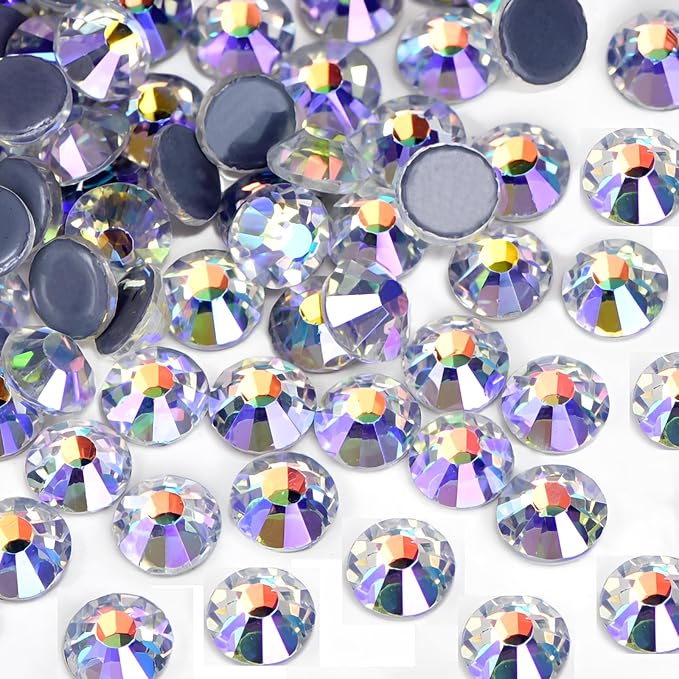 Hot Fix Crystal Flatback Rhinestones Glass Diamantes Gems 7.2mm(34ss 288pcs, Moonlight)
