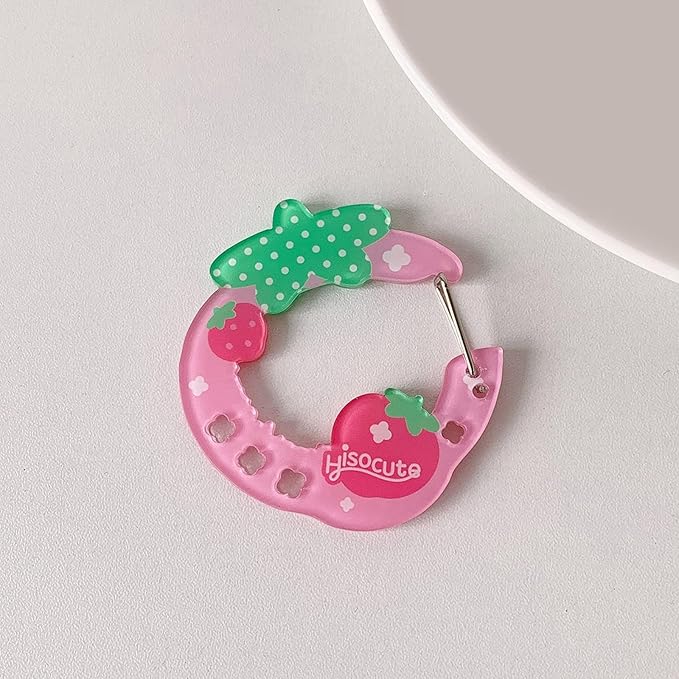 Carabiner Clip for Keys and Small Items Acrylic Pendant for Backpack Handbook Decoration Ita Bag Buckle Accessory