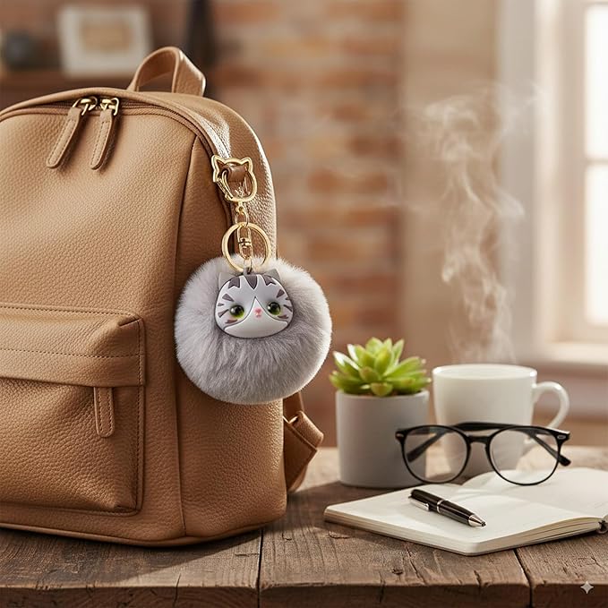 Cat Keychain bag charms for handbags Cute Keychains for Women Kawaii Cat Backpacks Accessories cat plush keychain
