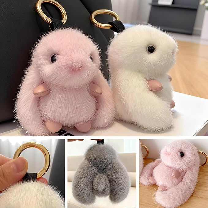 Cute Plush Keychain, Car Pendant, Bag Purse Backpack Charm Accessory, Gift for Girls Women