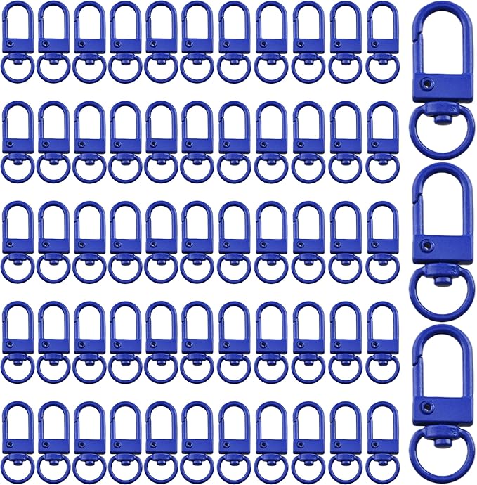 KJML DIY Keychain clip 60pcs Swivel Snap Lobster Claw Keychain Clasps Lanyard Hardware Key Chain Hooks for Bag Charm