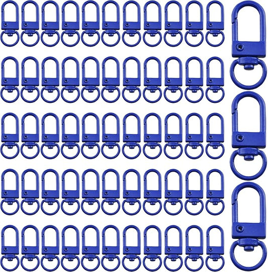 KJML DIY Keychain clip 60pcs Swivel Snap Lobster Claw Keychain Clasps Lanyard Hardware Key Chain Hooks for Bag Charm