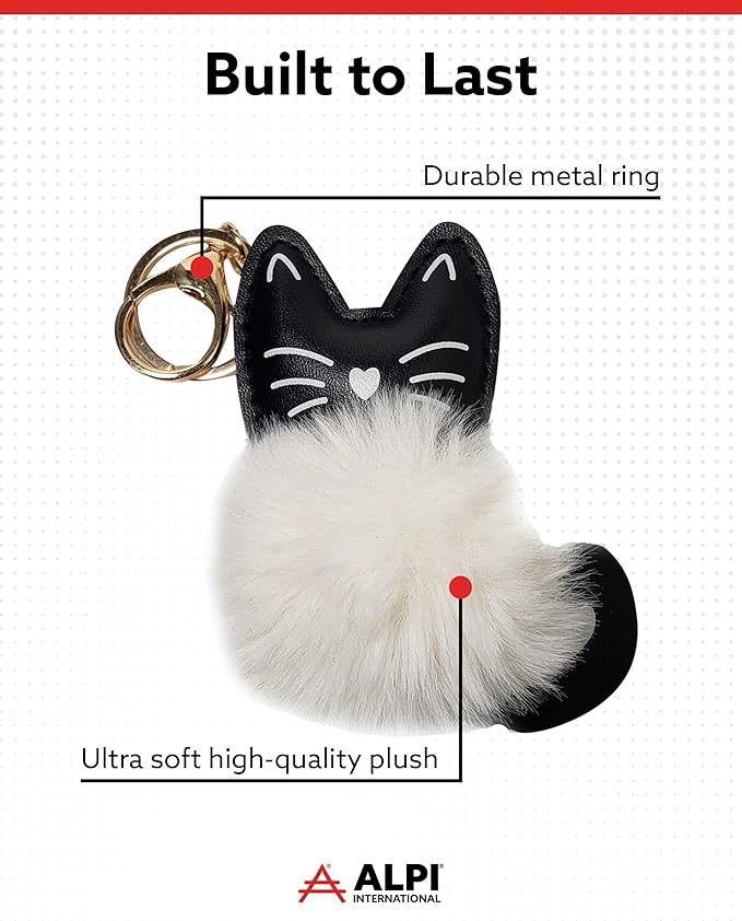 ALPI Super Plush Keychain - Cute Keychain for Bags, Keys, & More - Adorable Purse Charm - Pack of 5
