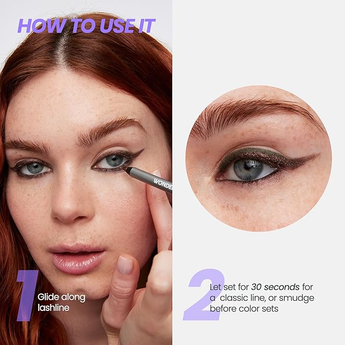 Wonderskin Eyeliner Pencil, 1440 Longwear Pink Eyeliner Pencil - Waterproof, Sharpenable & Smudge Proof