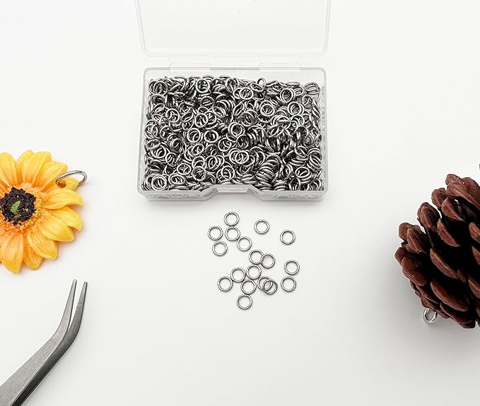 600 Pcs 304 Stainless Steel Jump Rings,6MM Open/Close O Rings,Loop Contactors for Jewelry Making,DIY Crafts, Industrial Repair 1MM Thickness (18 Gauge)