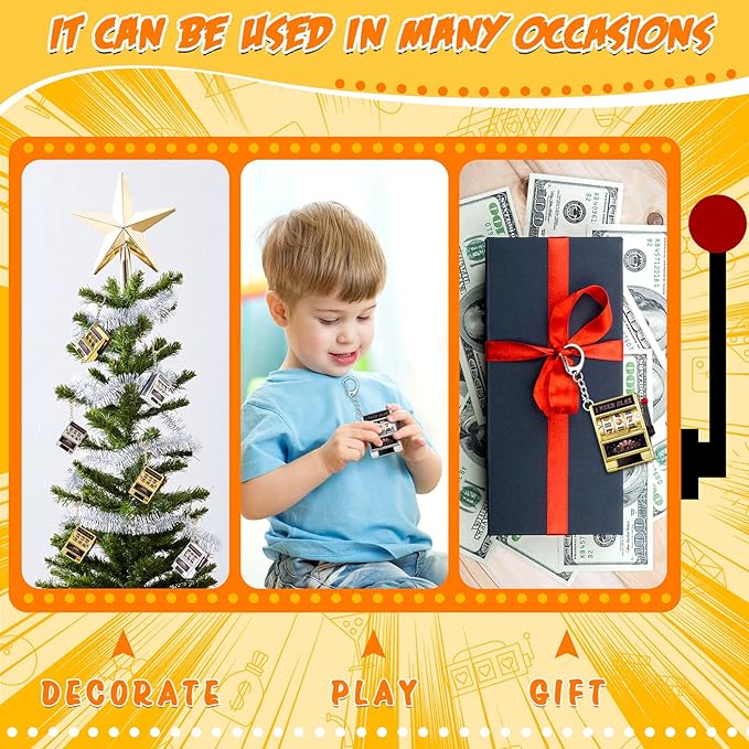 Panelee Slot Machine Keychain Bulk Las Vegas Keychains Mini Casino Kawaii Decoration for Las Vegas Carnival Party Gifts