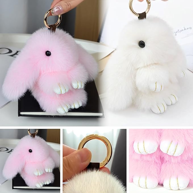 Cute Plush Keychain, Car Pendant, Bag Purse Backpack Charm Accessory, Gift for Girls Women