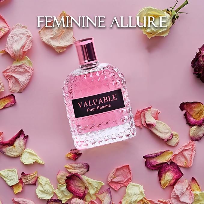 A CENTER Perfume Set for Women - 3 Pack Floral Long Lating Fragrance with Jasmine, Rose & Lily of the Valley | 3.4 Fl Oz Each Women Cologne Gift Set (Milano/Valuable/Valen Green)