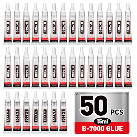 50 PCS 15ml B7000 Glue Clear with Precision Tip, Rhinestone Glue for Nail, B-7000 Glues for Craft Glues, Jewelry Making, Nail Art, DIY, Makeup, Shoes